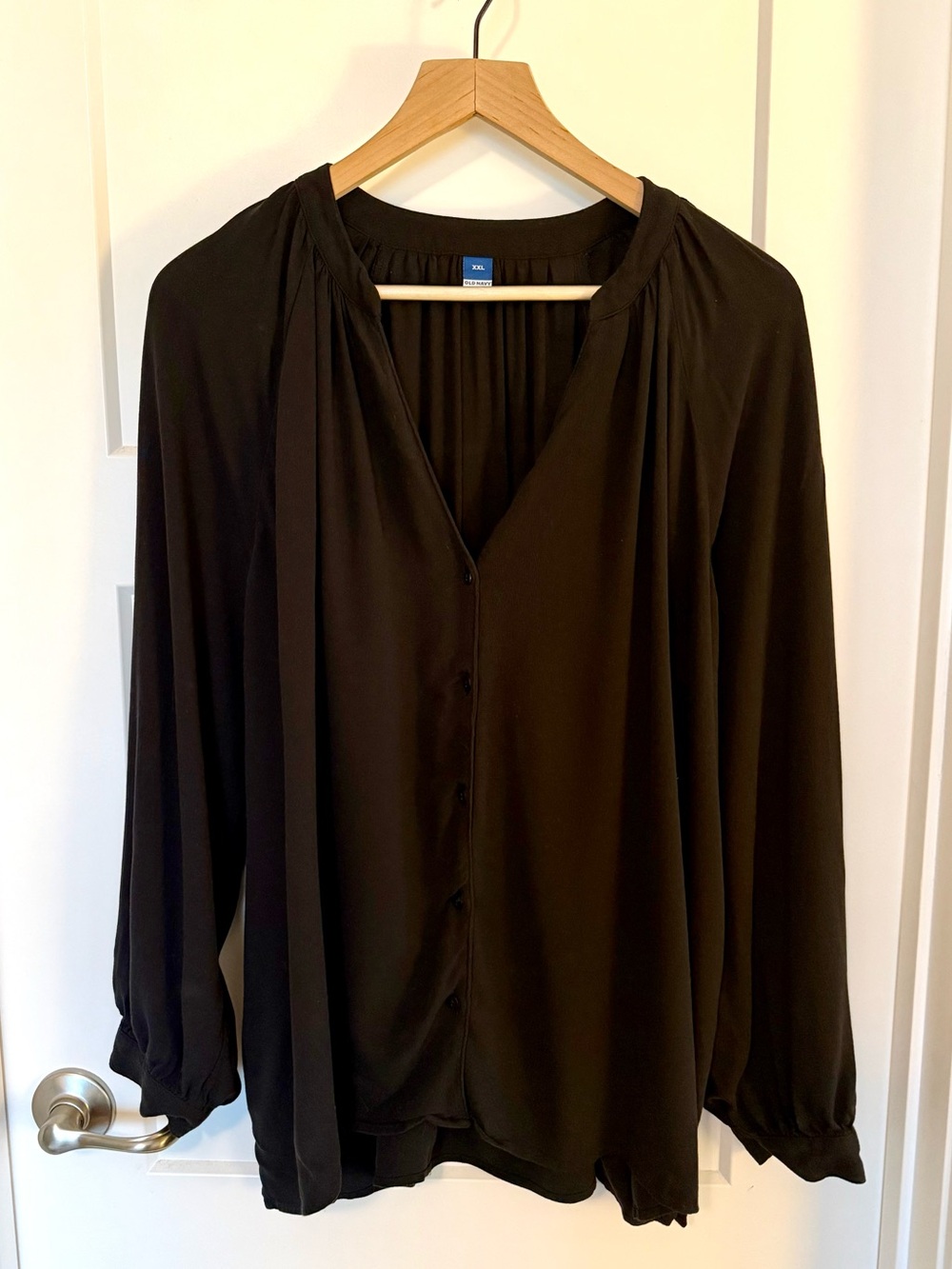 Black Women's Button-Front Blouse - Old Navy